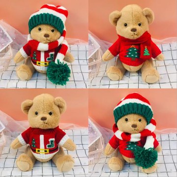 莉娜熊TeddyTales泰迪熊S公仔玩偶衣服毛衣圍巾新年圣誕套裝30cm