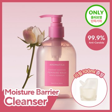 AROMATICA Comfort Moisture Feminine Wash Rose & Geranium 200ml Set (+Refill 100ml)