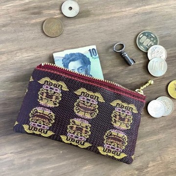 【Shisa】榻榻米邊飾 扁平小收納包 零錢包 卡片夾 獅子 沖繩