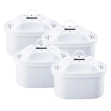 ALYA 歐漾 活性碳 無鈉離子樹脂濾芯 PI-3SC 濾水壺專用 4個  白色