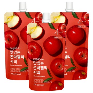 sugarlolo INTAKE 蒟蒻果凍飲 蘋果風味  隨時享受無負擔的美味  韓國原裝進口  150g  3包