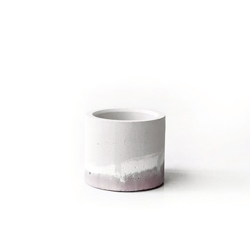 (預購) 莫蘭迪粉系列 | 小圓形三色不規則漸層水泥盆器