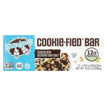 Lenny & Larry's, Complete Cookie-Fied 棒，巧克力杏仁海鹽，9 根，每根 1.59 盎司（45 克）