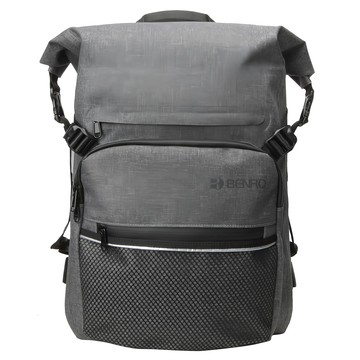 BENRO 百諾 雙肩攝影背包 Discovery探索系列 可裝1機/2鏡/1閃 麻織防水耐磨面料 無縫工藝  灰色  1個