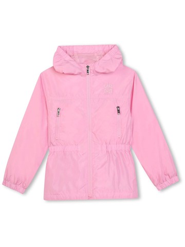 Givenchy Kids - 4G-motif hooded windbreaker - kids - Polyester/Polyester - 8 - Pink