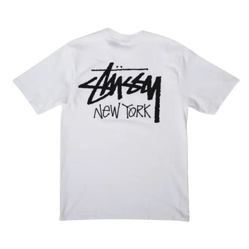 STUSSY STOCK NEW YORK TEE WHITE