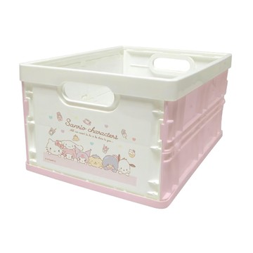 Sanrio 三麗鷗 塑膠折疊收納箱  M(28.3 x 20 x 14.3cm)  1個