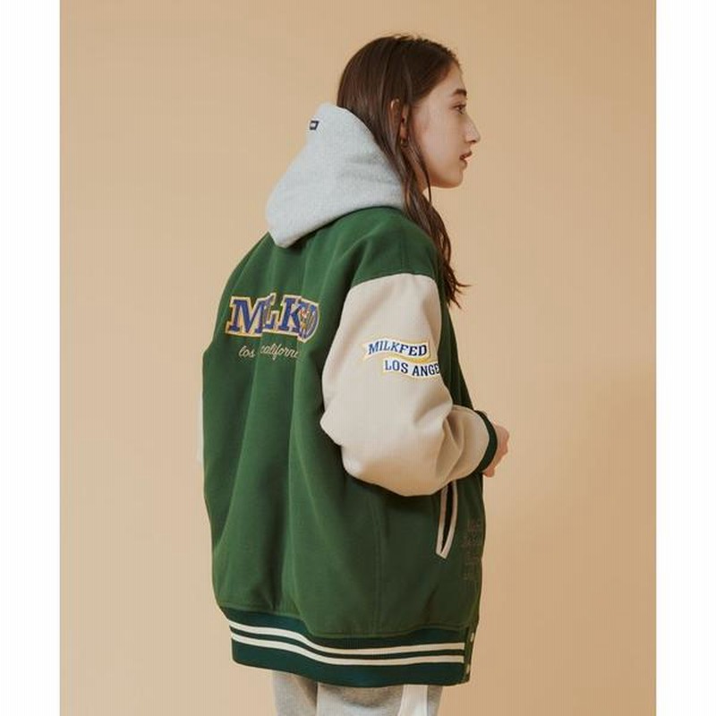 スタジャン ジャケット ミルクフェド MILKFED VARSITY JACKET ブルゾン