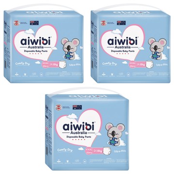 aiwibi 愛薇彼 清新乾爽褲型紙尿褲 18kg以上  96片  3XL