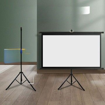 投影幕布 投影布 投影屏 投影幕布家用100寸支架幕落地免打孔支架桿戶外移動投影儀美之程