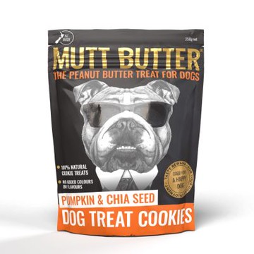 【Mutt Butter】寵物犬用南瓜奇亞籽餅乾1包(250公克)