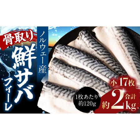 ふるさと納税 八代加工 骨取り”鮮サバ”フィレー ノルウェー産 小17枚 約2kg 熊本県八代市