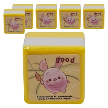 Disney 迪士尼 Ufufy 方形連續印章 good  黃色  6個