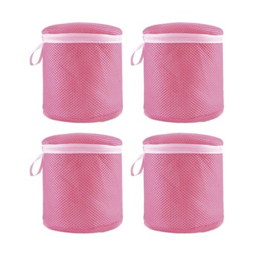 小麥購物 內衣洗衣袋 Y221 圓筒型 53g  粉色  4個