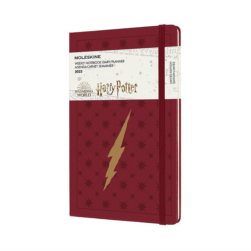 MOLESKINE 2022 限量哈利波特 週記 12M L 型 暗紅色