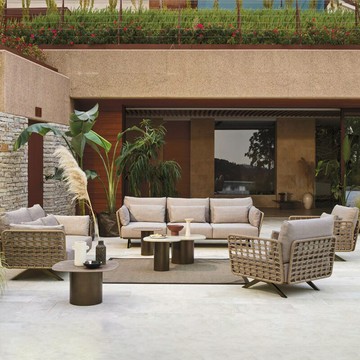 ??快速出貨?? 公司貨 高端戶外家具露天陽臺防雨防曬沙發庭院室外別墅酒店花園組合藤編