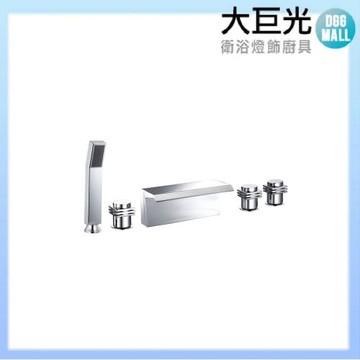 【大巨光】不鏽鋼浴用檯面雙槍水龍頭_5件式(SB-4005)