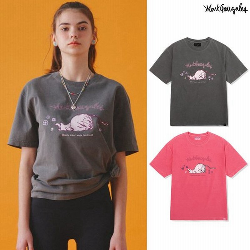 Mark Gonzales Womans Kitten Short Sleeve 韓国正規品 マークゴンザレス トレーナー ｔシャツ Mg2102st32 レディース 通販 Lineポイント最大0 5 Get Lineショッピング