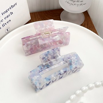 台灣現貨 大號醋酸鯊魚夾 新款幻彩人魚姬抓夾 S16 韓版 大號鯊魚夾 簡約 優雅 後腦勺髮夾 ♚Yu識美♚