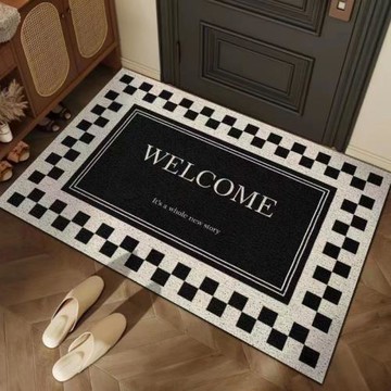美式復古家用絲圈地墊刮泥蹭土耐臟耐磨腳墊可裁剪玄關入戶門墊