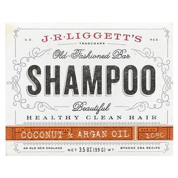 J.R. Liggett's, 老式洗髮皂，椰子和摩洛哥堅果油，3.5 盎司（99 克）