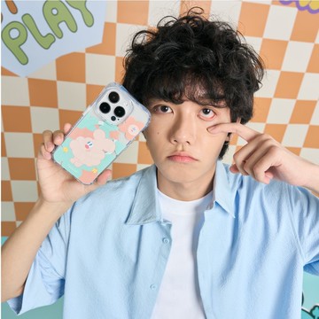 KINGJUN蠢兔的花花世界抗黃防摔MagSafe iPhone手機殼