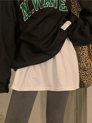 白色a字半身裙女新款季遮屁股穿搭神器小屁簾子下擺疊穿