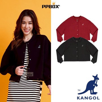KANGOL 袋鼠 女款 經典素色 曼巴棉 外套【65521402】時尚 衣服 落肩 垂墜感 舒適