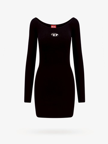 Viscose blend dress with metal oval-d logo - DIESEL - gender_Woman