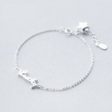 925純銀手鍊 鑲鑽手環-韓系風格幸運設計生日情人節禮物女飾品73dp152【獨家進口】【米蘭精品】