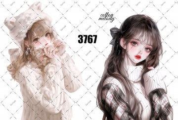 original sticker no.3767 人物貼紙 原創貼紙 原創人物貼紙 裝飾貼紙 cotton melody