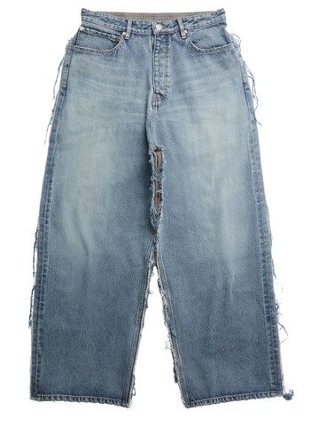 Balenciaga - panelled wide-leg jeans - men - Cotton - M - Blue