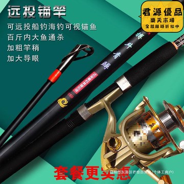 魚竿 釣竿 玻璃鋼實心魚竿 錨杆套裝 遠投插節硬船竿 錨魚竿 可視錨杆 裸杆 釣魚竿