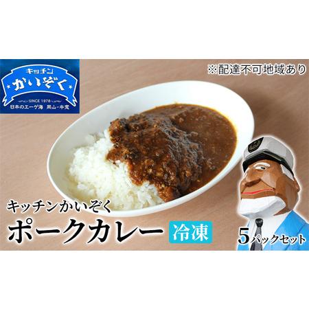 ふるさと納税 冷凍 ポーク カレー 5パック セット キッチンかいぞく 岡山 B級グルメ 岡山県瀬戸内市