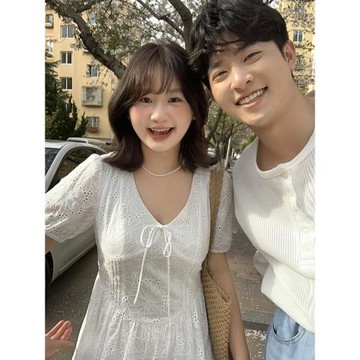 山山嶼你【甜心白茶】微胖女孩穿搭白色連衣裙女夏大碼收腰長裙子