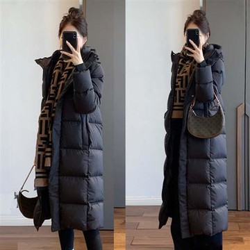 【米蘭精品】現貨+預購 頂級真羽絨外套90%鴨絨羽絨衣秋冬外套保暖上衣大碼休閒女裝-冬季女外套2色74mr59