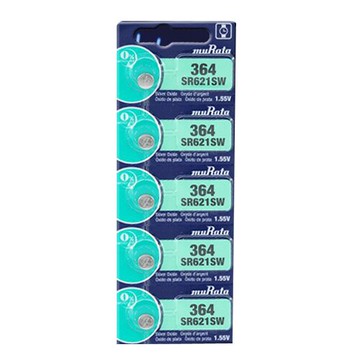 MuRata 村田SR 364手錶鈕扣電池 5入 / 卡 SR621SW【APP滿額下單10%點數(單一帳號最高5000點)】1/31止