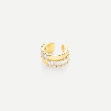 率性別緻 寬版方鑽耳骨夾 /  Harper ear cuff 單支