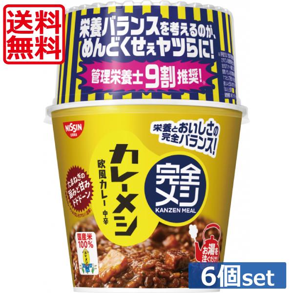 送料無料 日清食品 完全メシ カレーメシ 欧風カレー119g×6個 