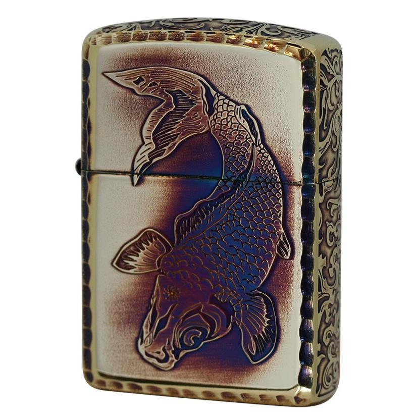 Zippo ジッポライター 唐草 鯉