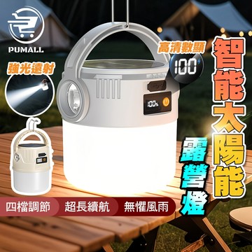 【在台🇹🇼現貨-360°大泛光】智能太陽能露營燈 露營燈 太陽能燈 野營燈 照明燈 露營吊燈 戶外照明燈