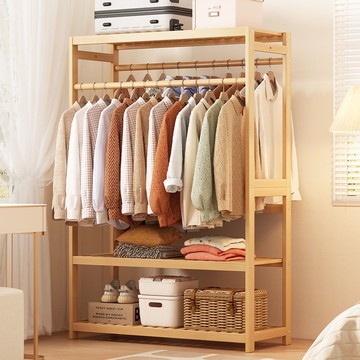 【6274人收藏】落地立式衣帽架多功能置物架陽臺客廳掛衣架宿舍出租屋衣服收納架