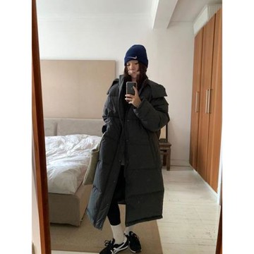 長款羽絨棉服女2024年新款冬季中長款長過膝棉襖棉衣加厚冬裝外套