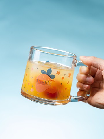 玻璃水杯女夏杯子茶杯大容量把手杯家用ins風女款高顏值夏季泡茶