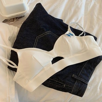 Yummy❥內衣女甜美蝴蝶印花三角杯薄款鏤空透氣防下垂棉質無痕小胸文胸罩