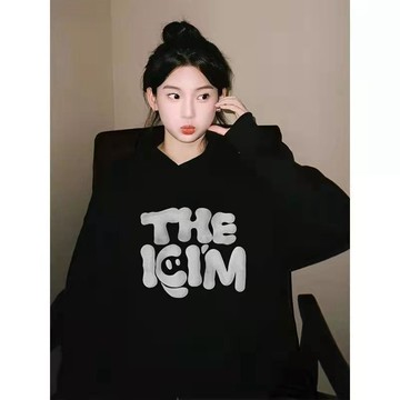 免運 秋冬女裝 帽t 內刷帽 純棉 寬鬆 情侶 百搭衛衣女 法式慵懶風 連帽上衣 韓系穿搭 免運 穿搭 小眾衛衣