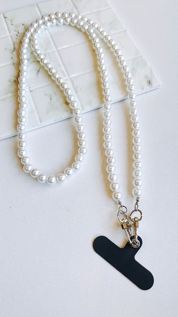 【全館清倉最高折800】經典珍珠白 手機背帶手機掛繩手機殼防摔鍊