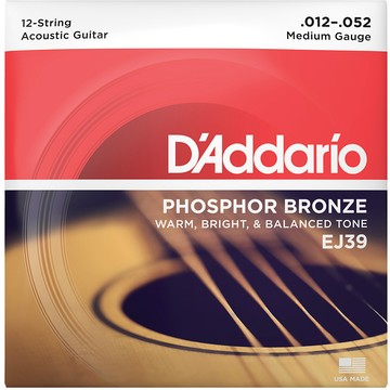 D’Addario EJ39 12-52 12弦專用 民謠吉他弦