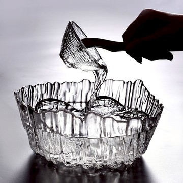 陶福氣 玻璃茶洗大號水洗杯洗筆洗茶水桶水盂茶渣桶茶道零配茶具