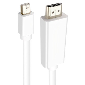 UniSync Mini DisplayPort 轉 HDMI 高畫質影音轉接線 1.8M 白色  1條